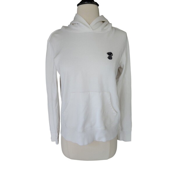 Uniqlo Kaws X Peanuts Snoopy Hoodie Sweatshirt Women's XS White Novelty Casual - Picture 1 of 8
